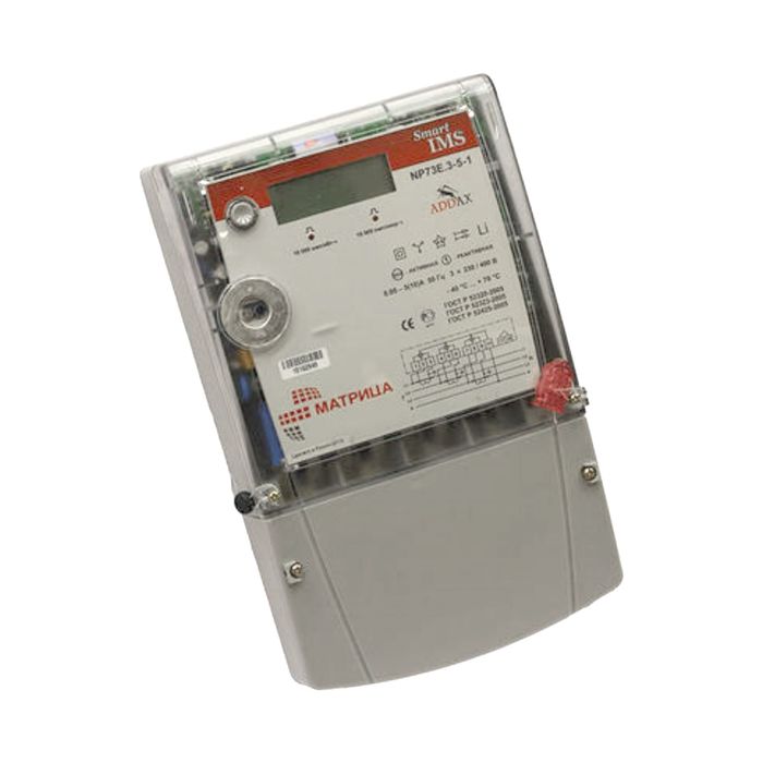 Счетчик NP73E.1-11-1, 3ф, 5-80 А, 0.5S/1.0 класс точности, многотарифный, PLC, оптопорт