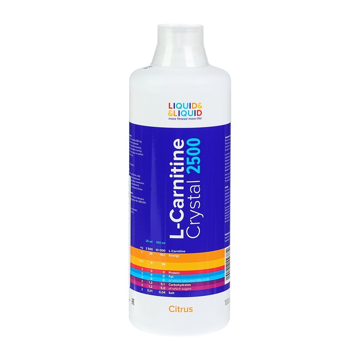 Жиросжигатель Liquid & Liquid L-Carnitine Crystal 2500 Цитрус 1000 мл