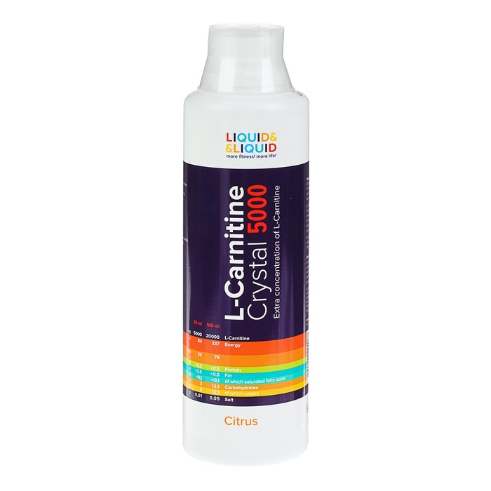 Жиросжигатель Liquid & Liquid L-Carnitine Crystal 5000 Цитрус 500 мл